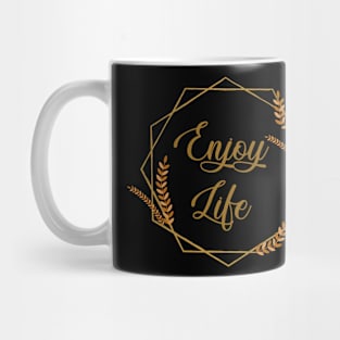 Enjoy Life Wreath Design Mug